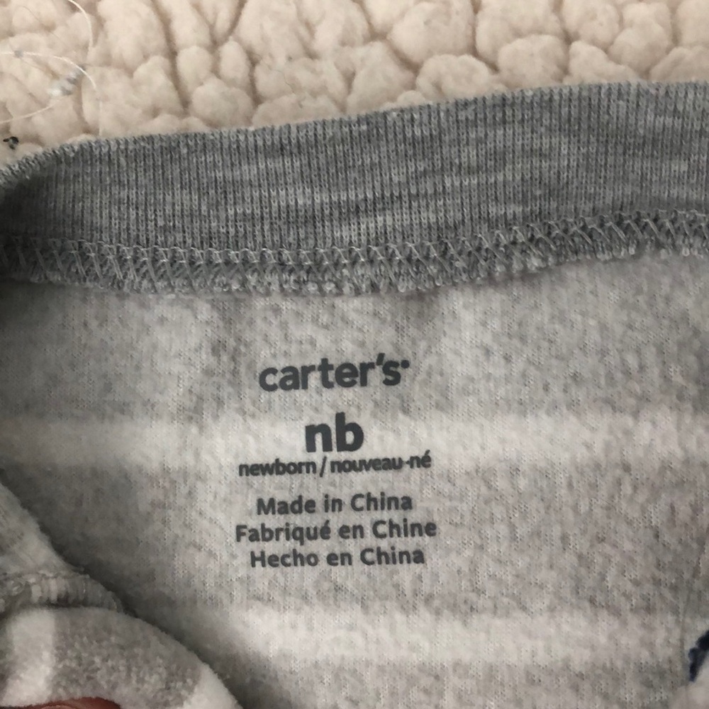 Carter’s Newborn Fleece Footie Pajama Sleeper - Picture 3 of 5
